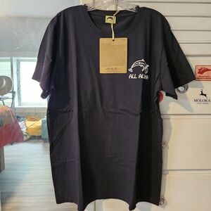 KEALOPIKO MENS TEE - SIZE XL - MOI/ALL ALOHA PRINT - BLACK COLOR